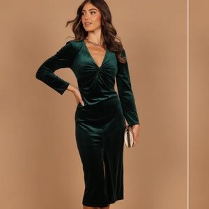 Petal and Pup Lisse Twist Velvet Dress